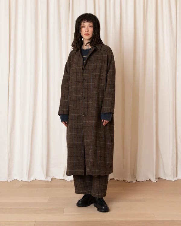 New Trench - Taupe Plaid