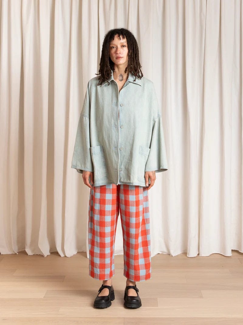 Oversized Shirt Jacket - Light Denim