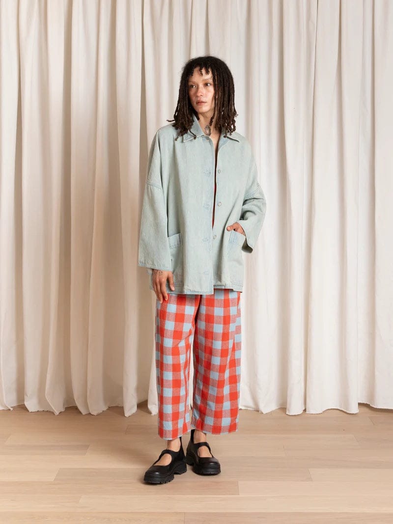 Oversized Shirt Jacket - Light Denim