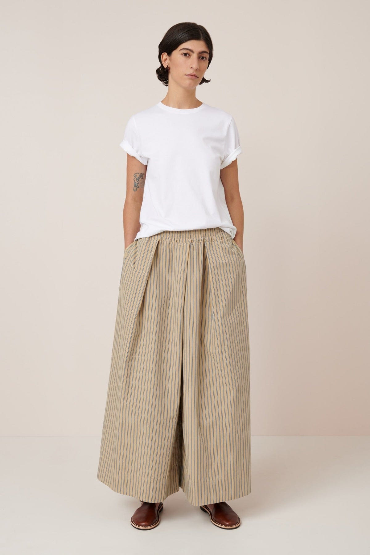 Athena Pant - Double Pinstripe