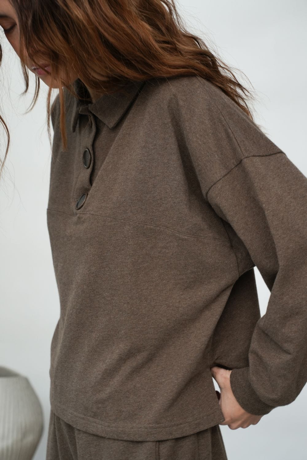 Holly Polo - Brown Marl
