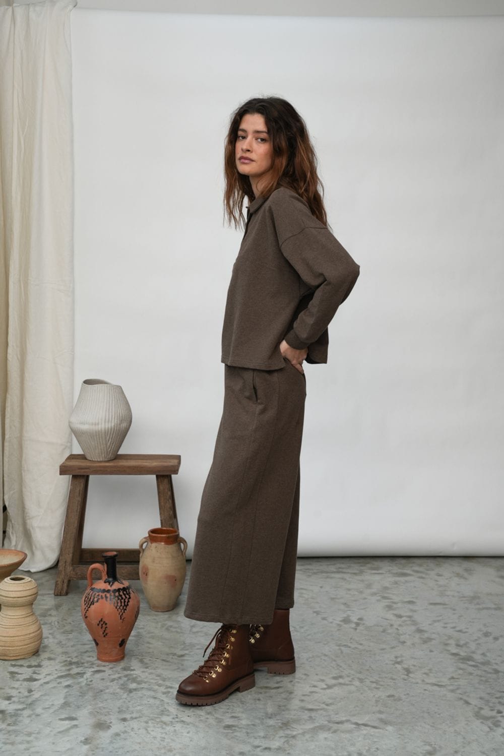 Nicky Trousers - Brown Marl