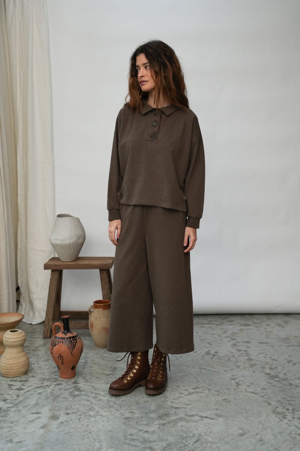 Nicky Trousers - Brown Marl
