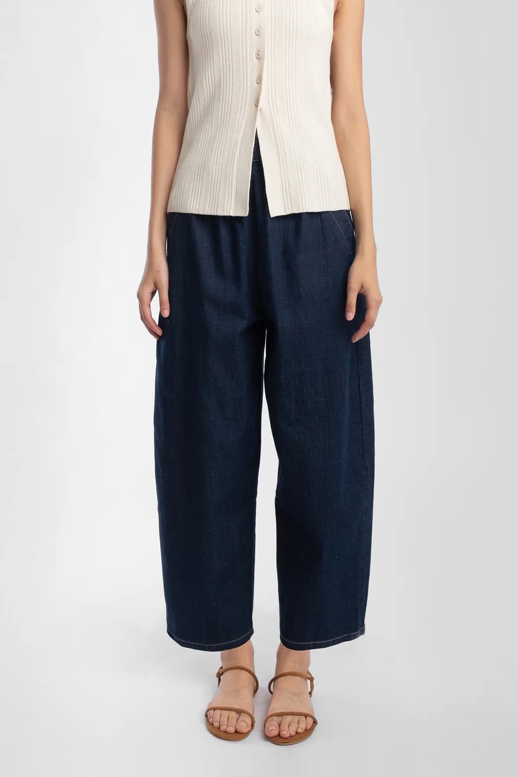 Barrel Pant - Dark Indigo