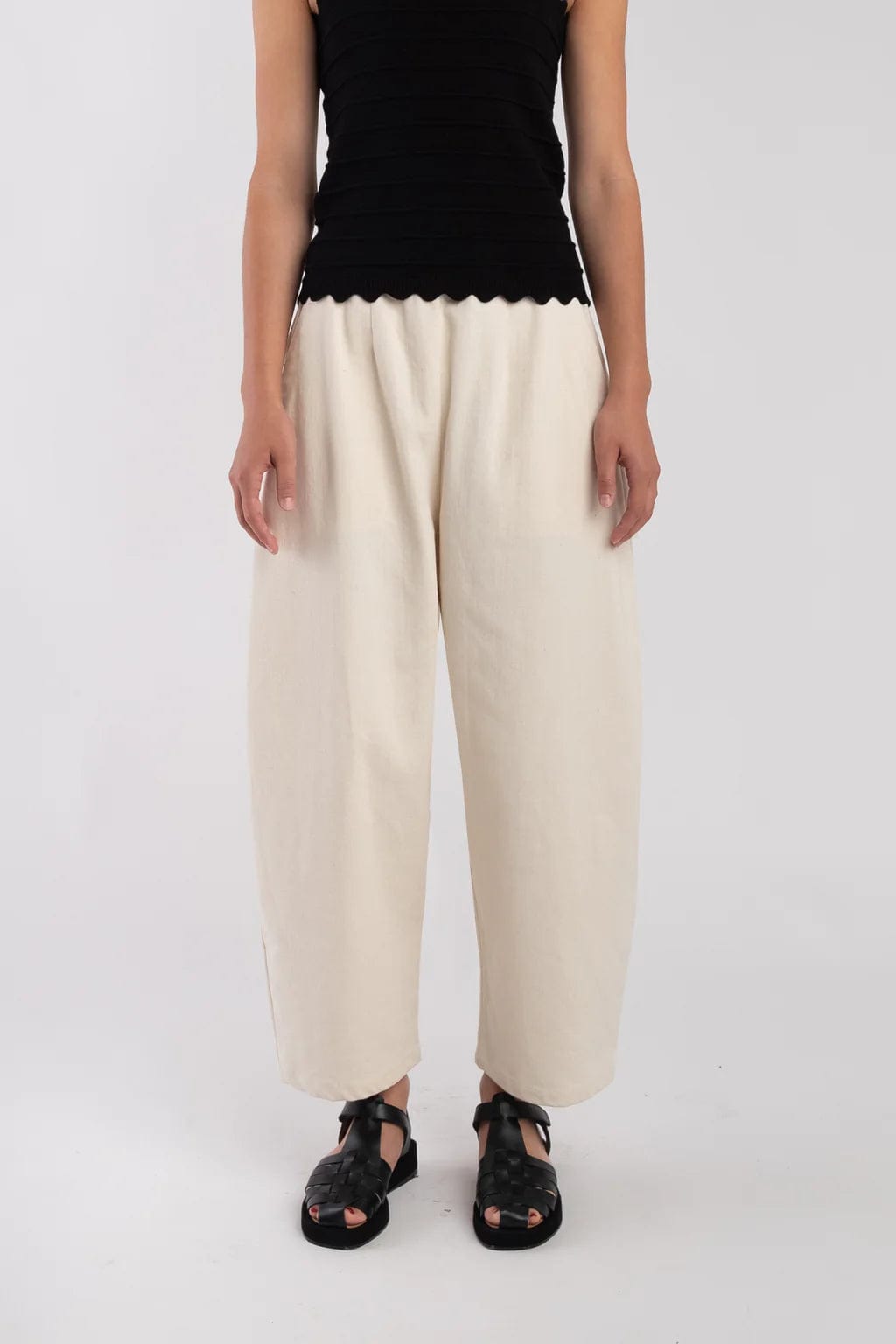 Barrel Pant - Cream