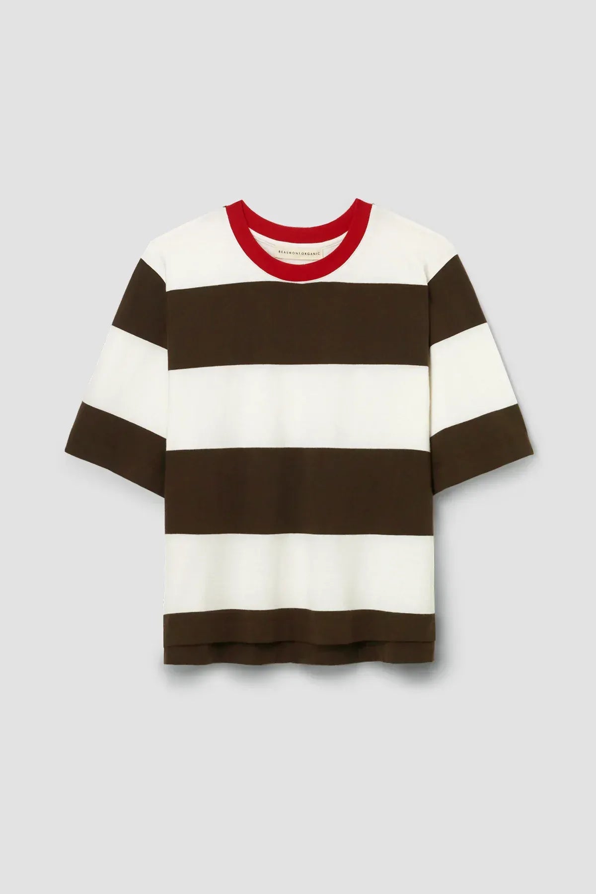 Bay-Sue Top - Cacao & White Wide Stripe