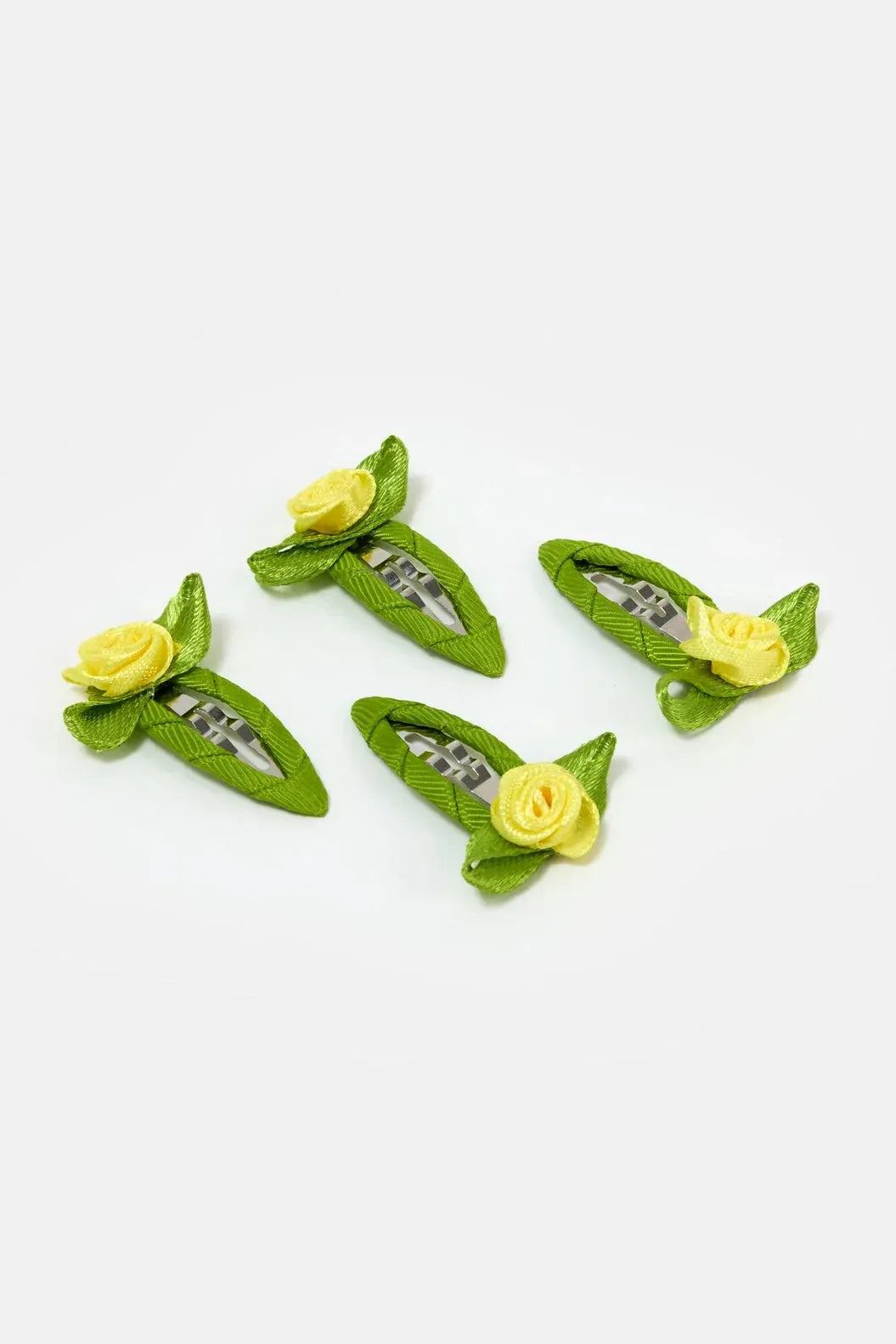 Rosette Snap Clips - Yellow