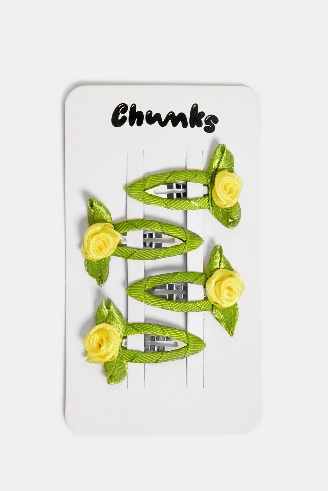 Rosette Snap Clips - Yellow