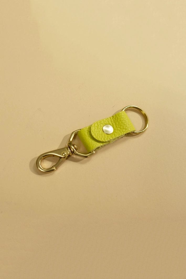Keychain - Chartreuse Leather