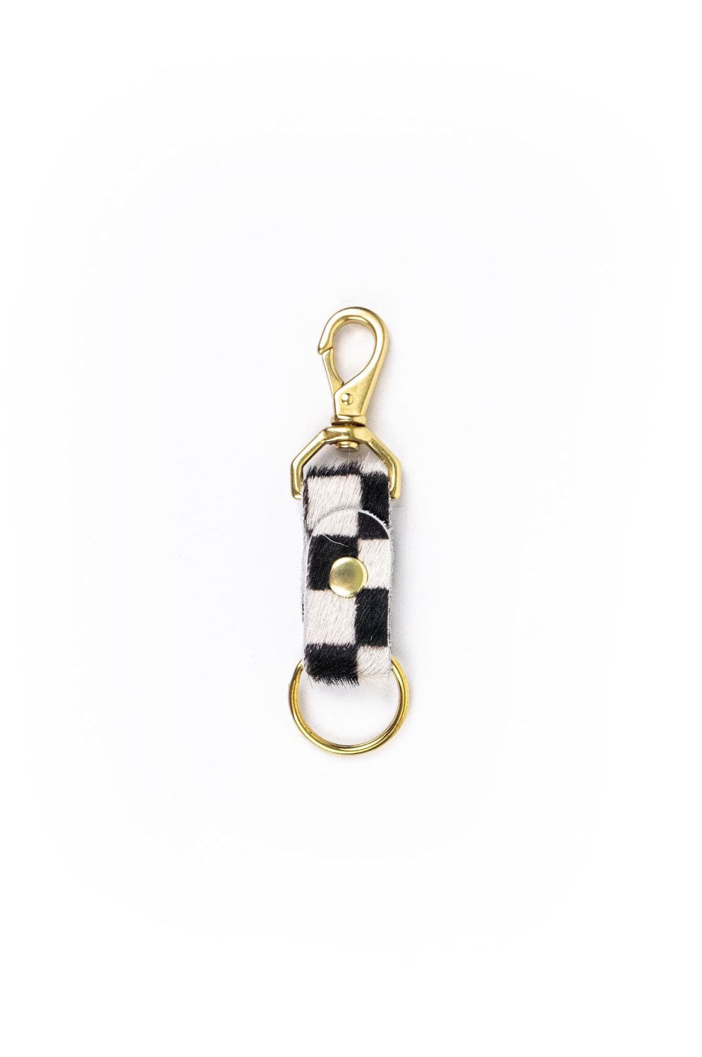 Keychain - Checkered Hair On Hide