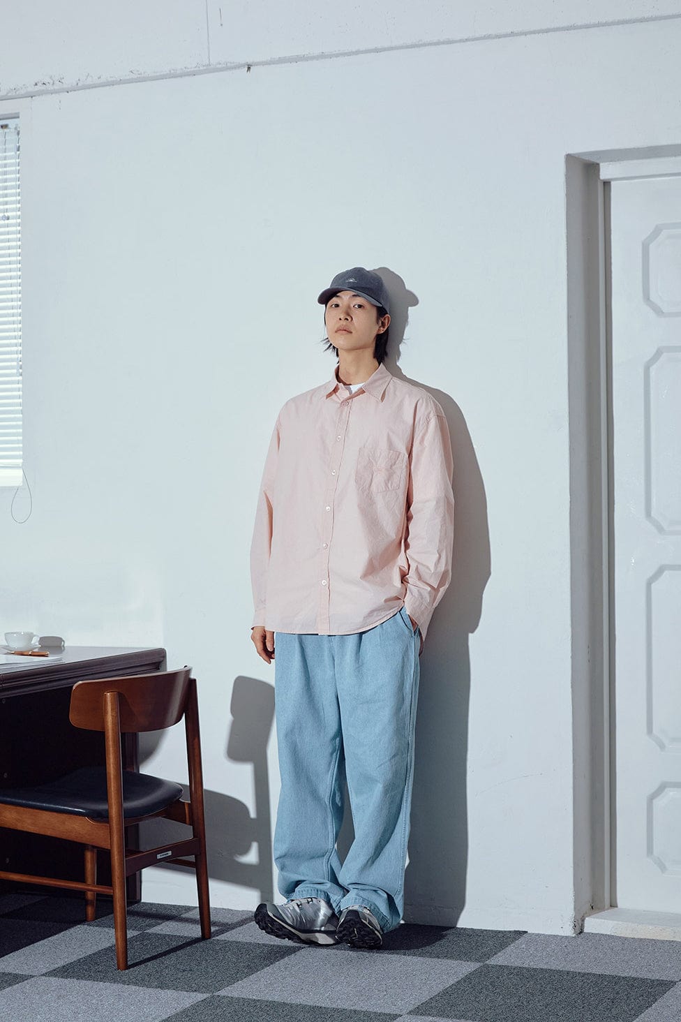 Relaxed Cotton Shirt - Light Pink