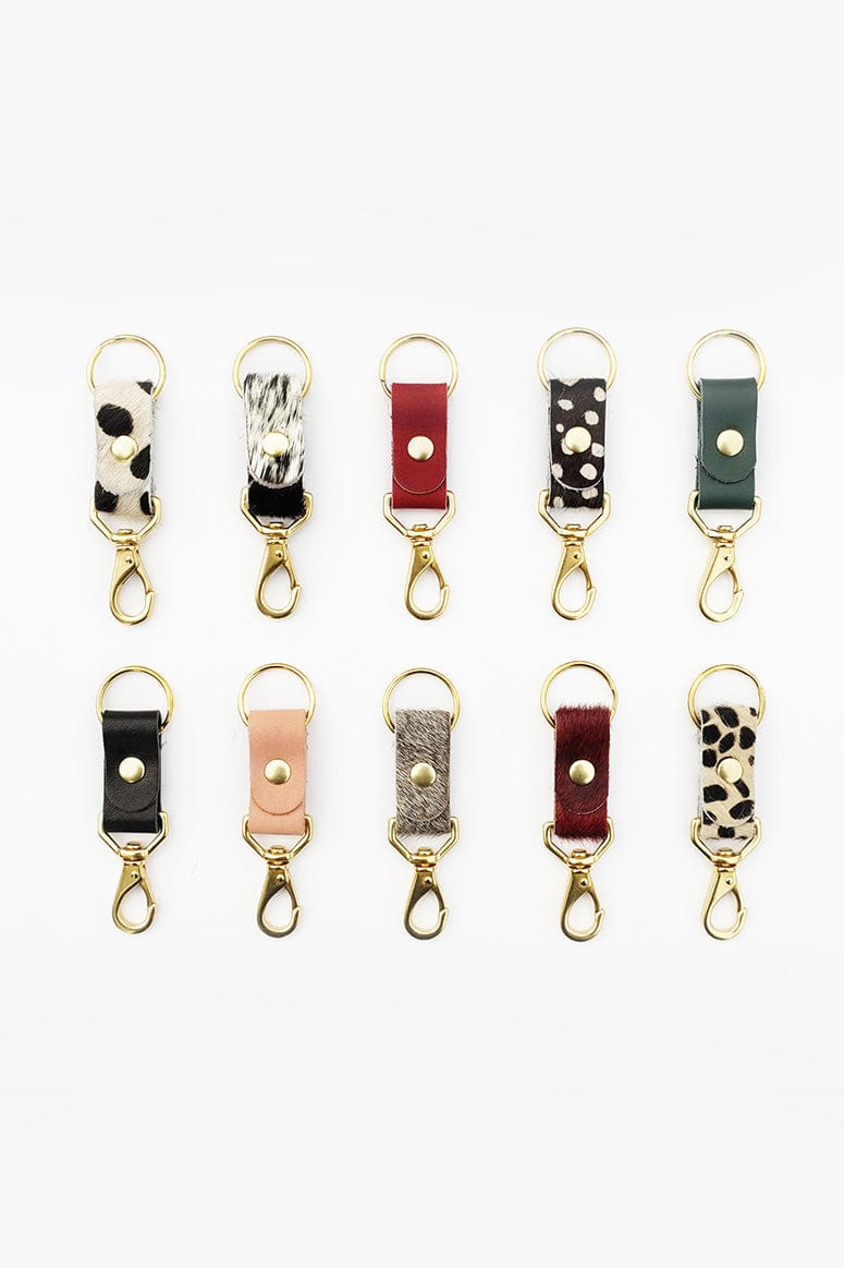 Keychain - Checkered Hair On Hide