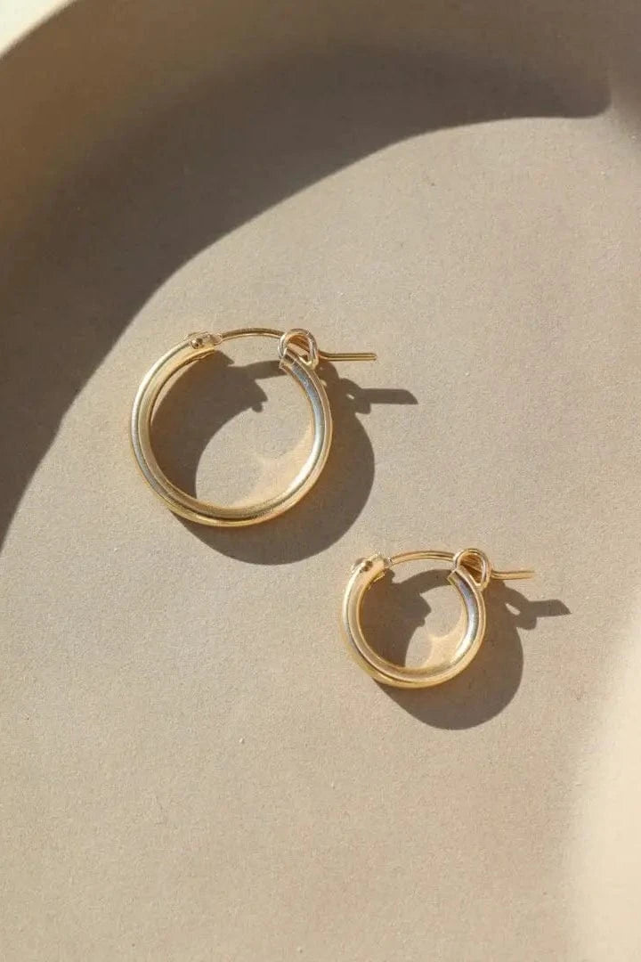 Classic Hoop Earrings - 14k Gold