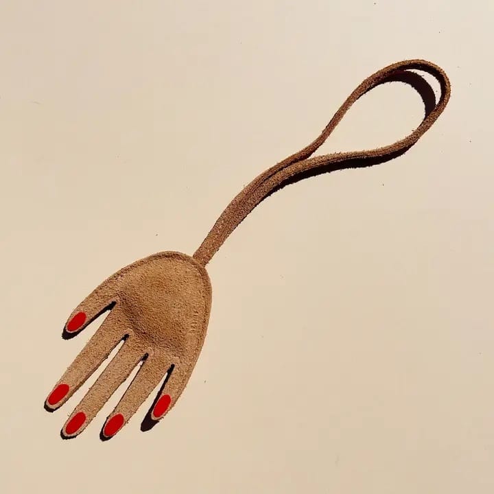 Bag Charm - Tan Hand