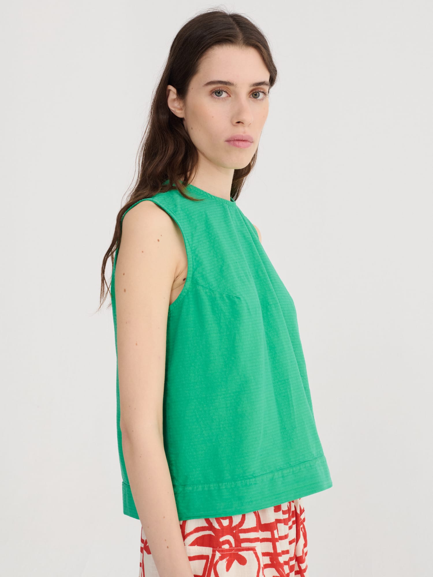 Recycled Cotton Top - Kelly Green