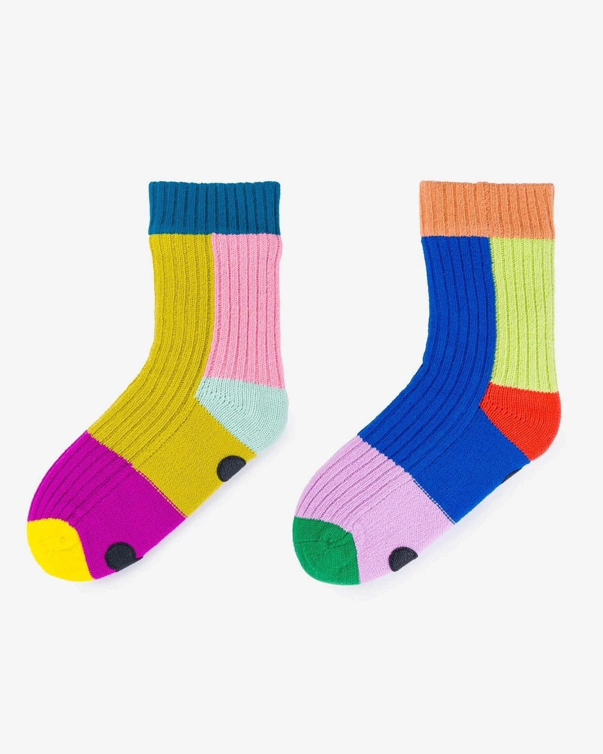 Mismatch House Socks - Rainbow