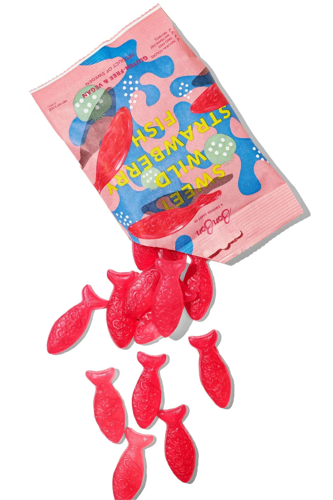 Sweet Wild Strawberry Fish - Swedish Candy 5.2oz (150g)