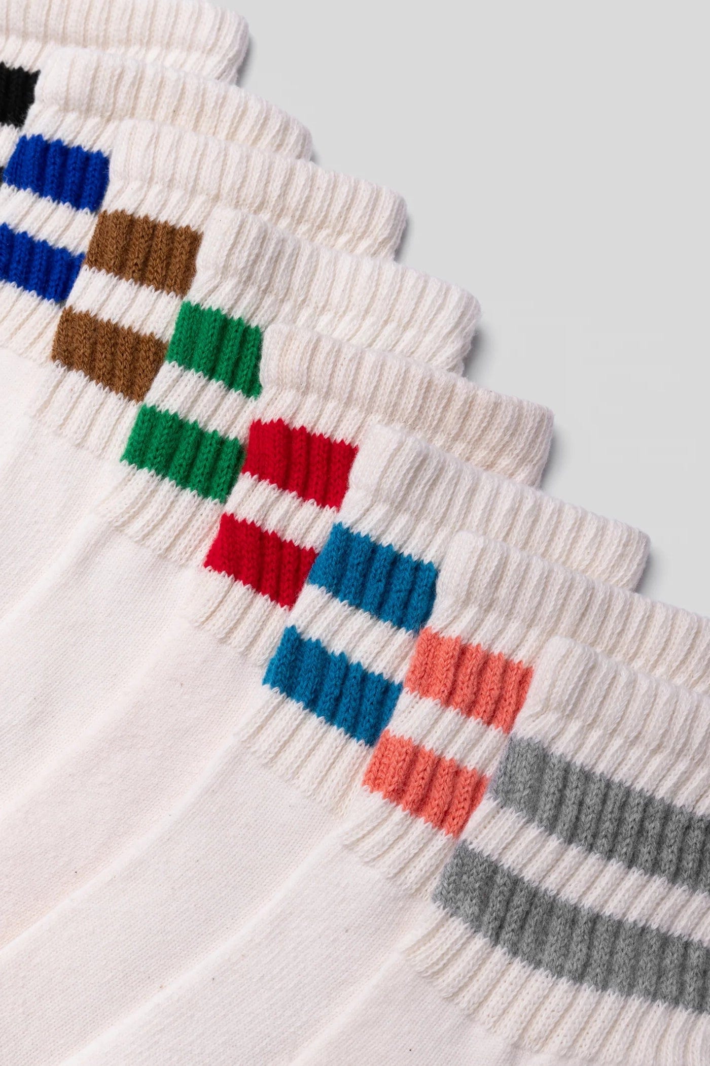 Mono Stripe Quarter Crew - Coral