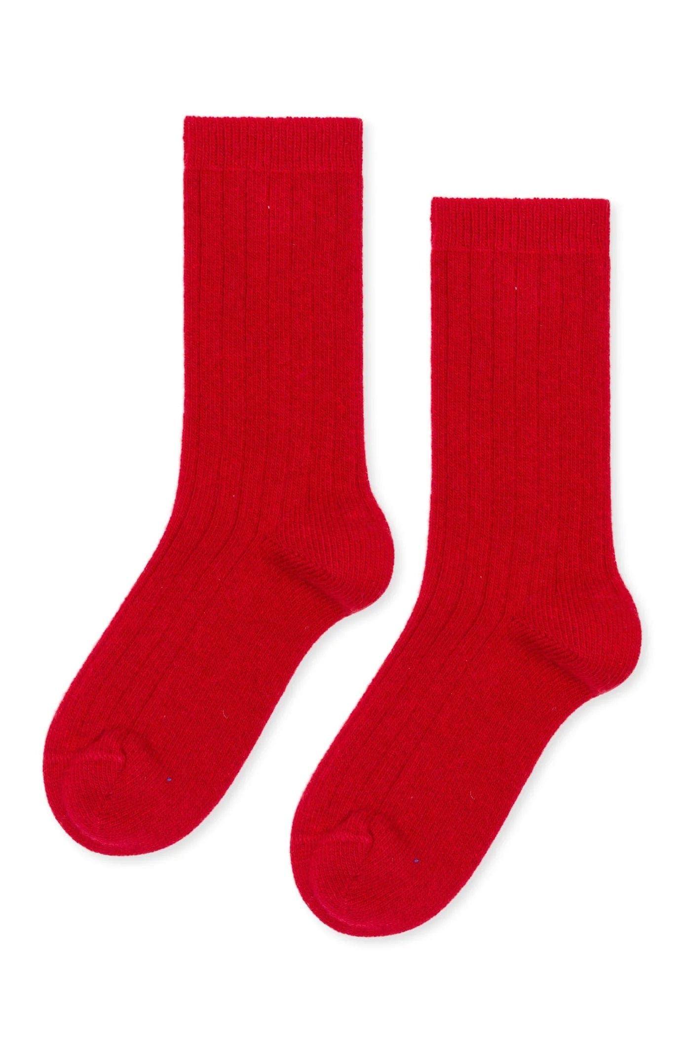 Italia Cashmere Cozy Rib Crew - Pomegranate