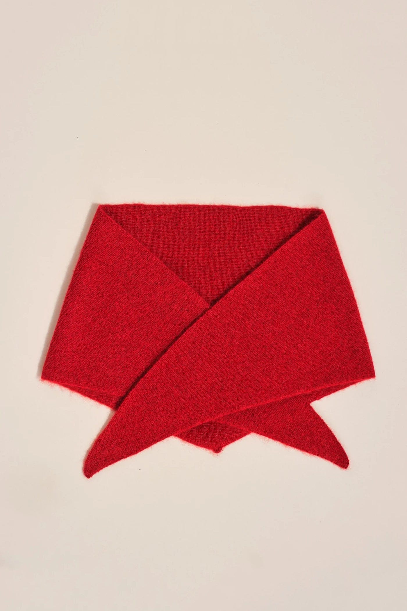 Cashmere Triangle Scarf - Red