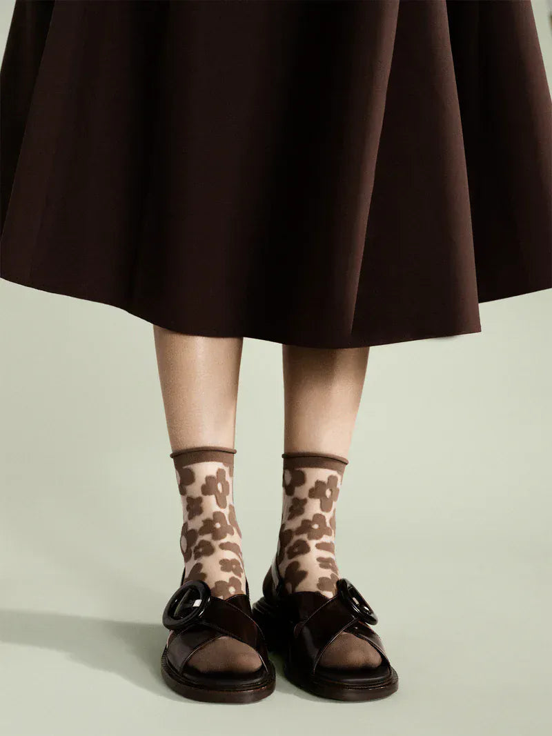 Pop Sheer Short Crew - Mocha