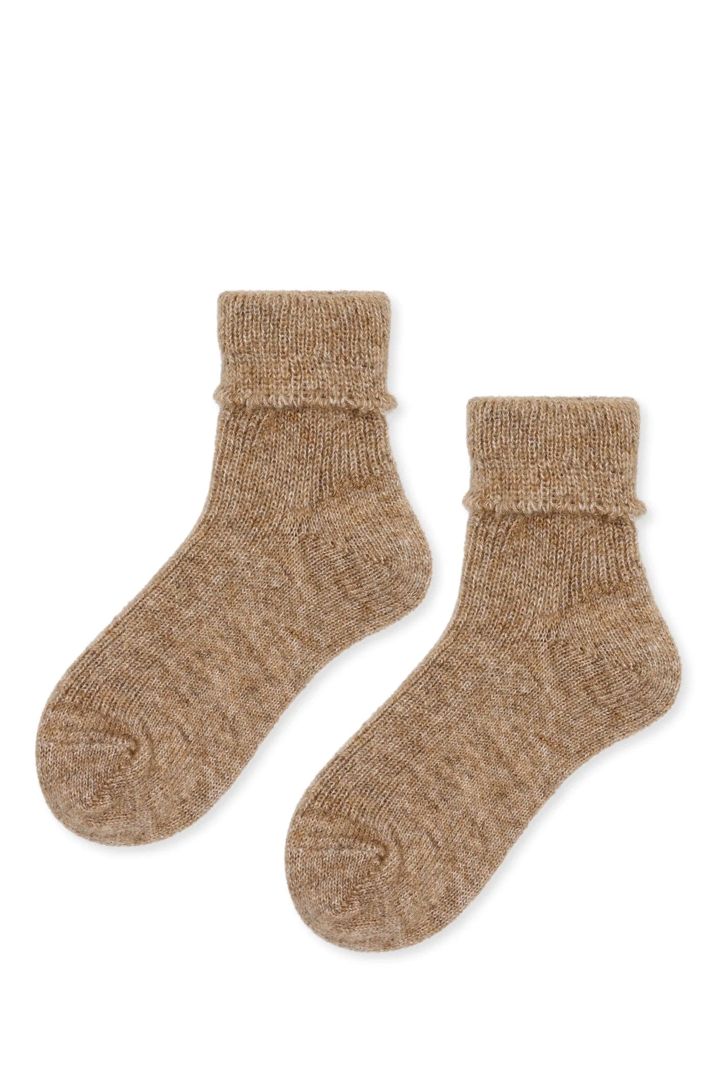 Shaggy Alpaca Turncuff Crew - Oatmeal