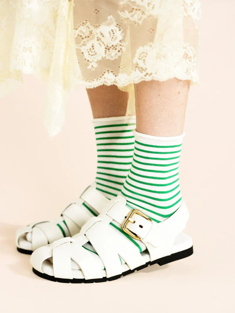 Nautical Stripe Crew - Green