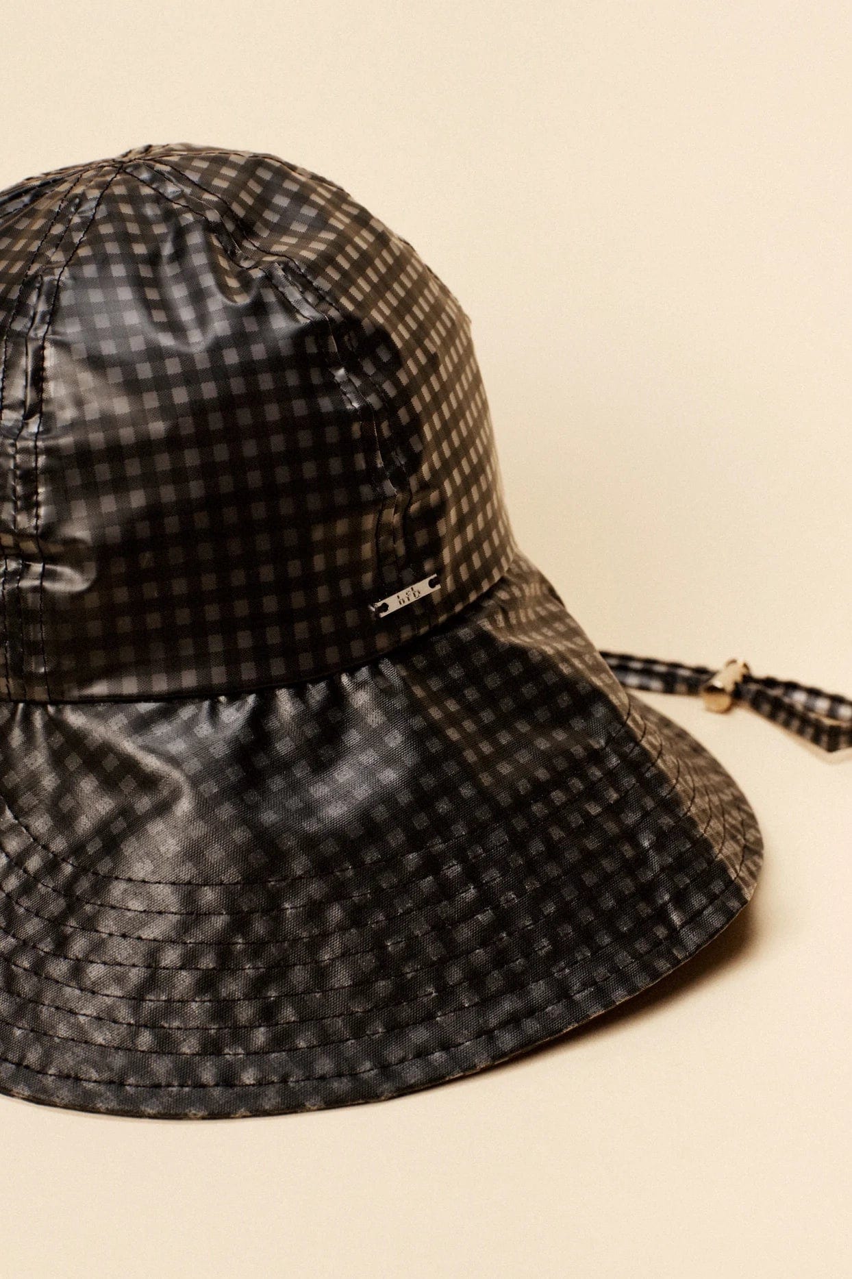 Tulip Bucket Hat - Black Gingham