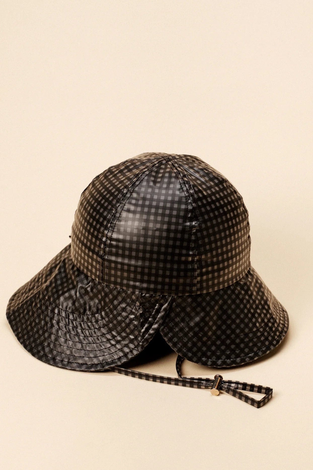 Tulip Bucket Hat - Black Gingham