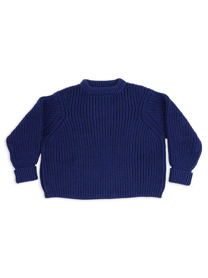 Chunky Lowe Pullover - Cobalt