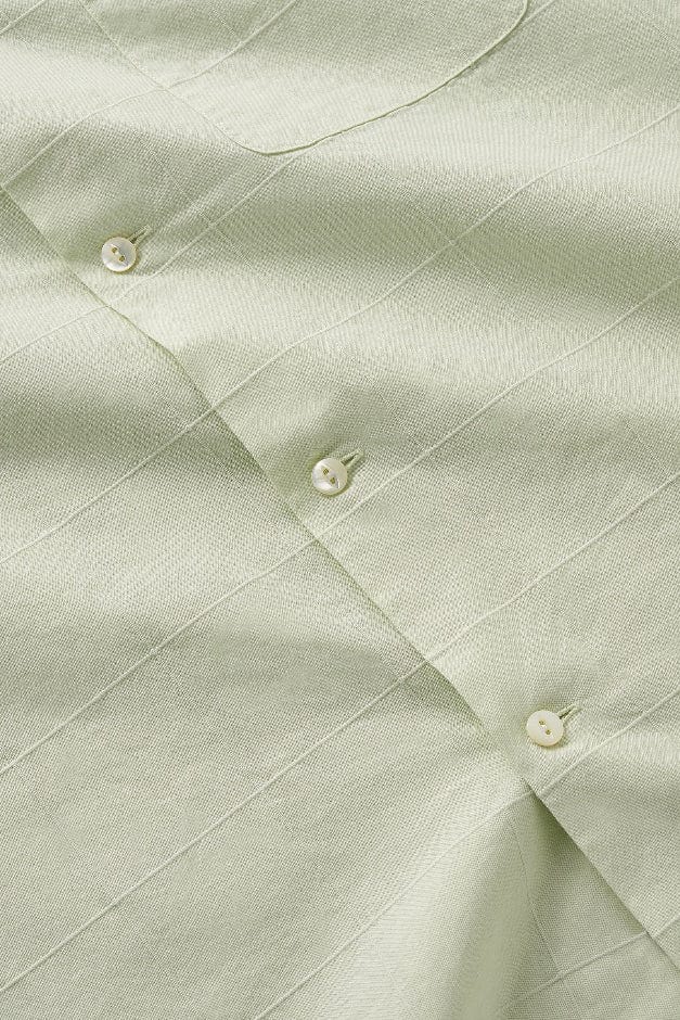 Director Cotton Shirt - Sea Foam
