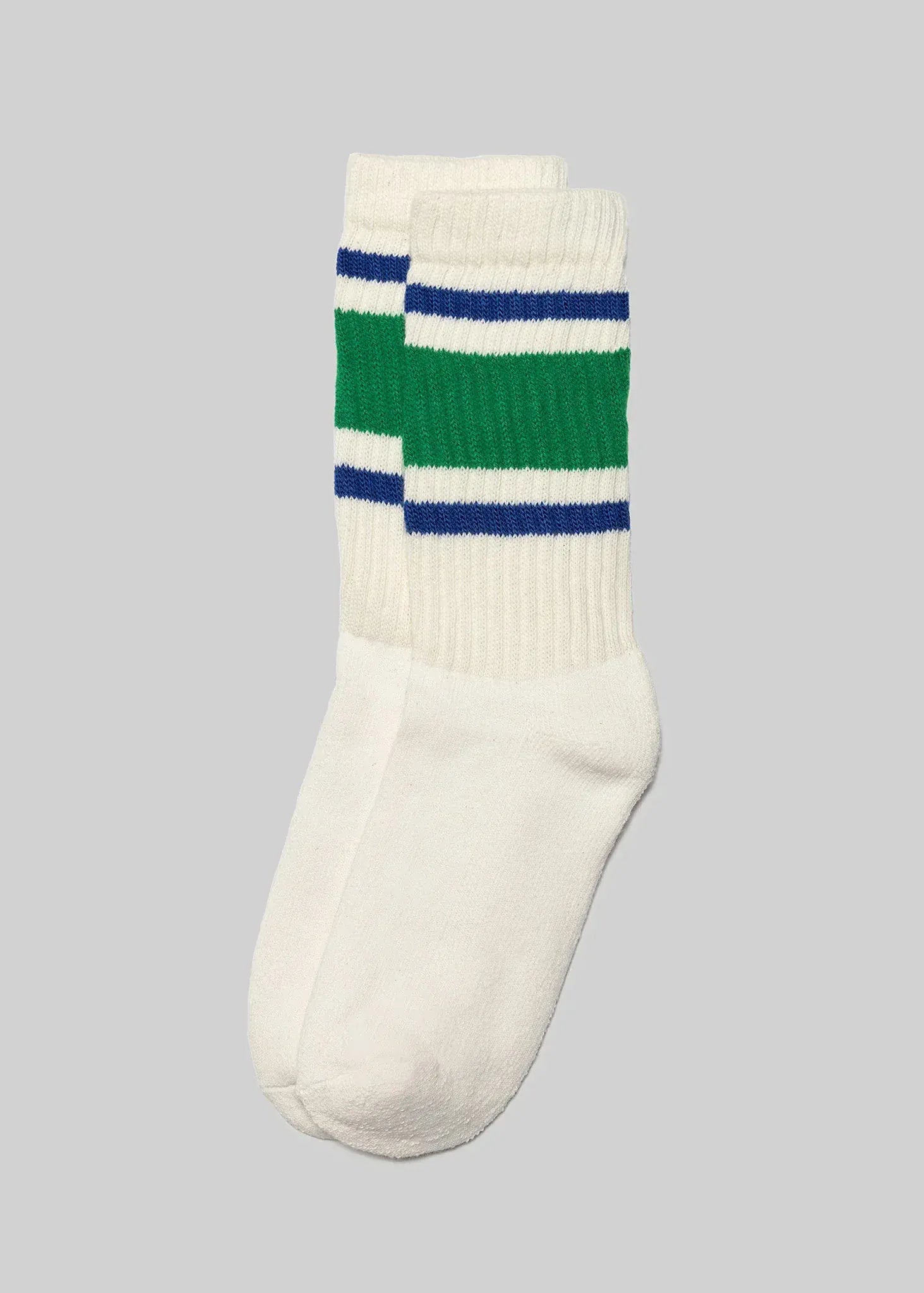 Retro Stripe Crew - Kelly Green / Royal