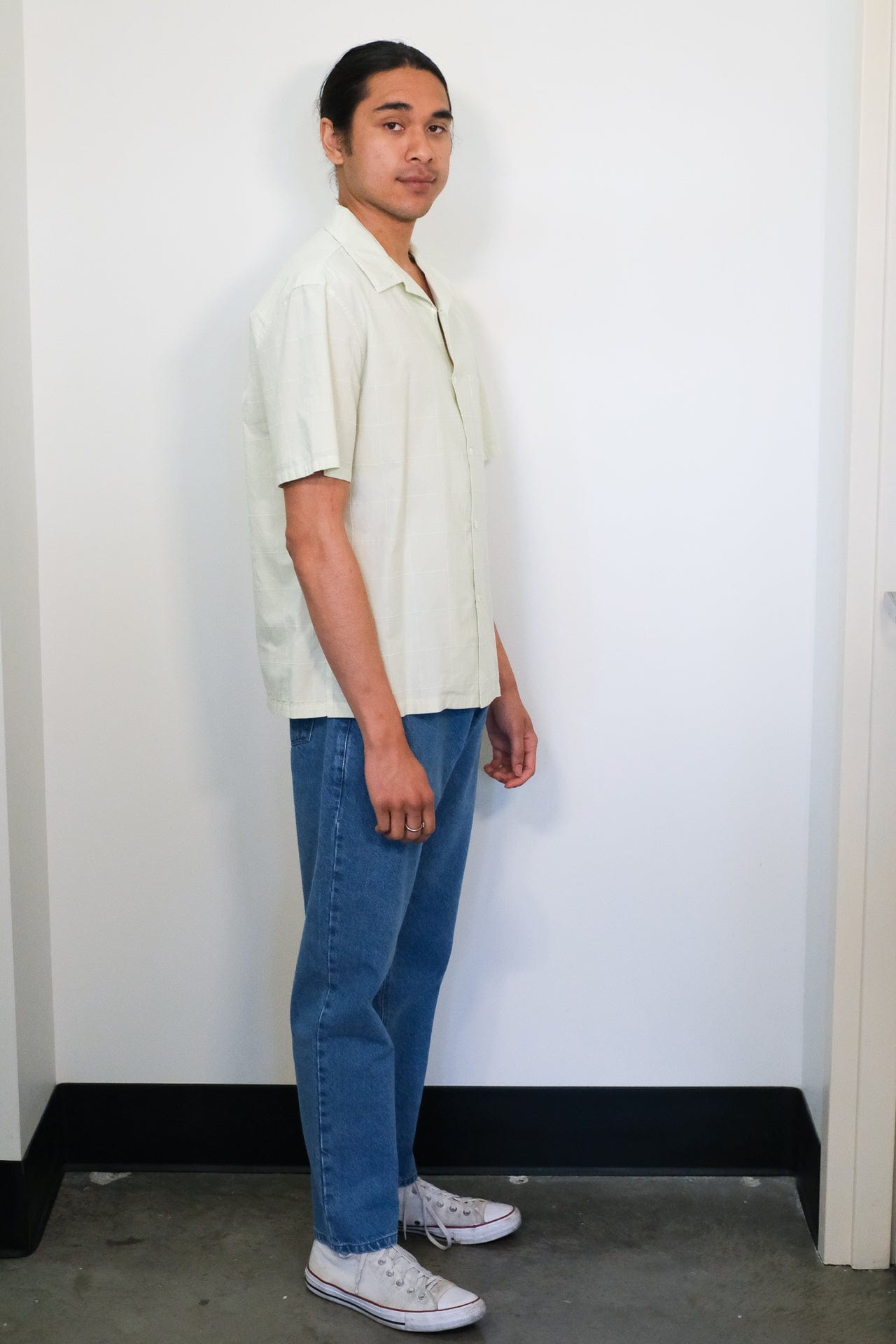 Director Cotton Shirt - Sea Foam