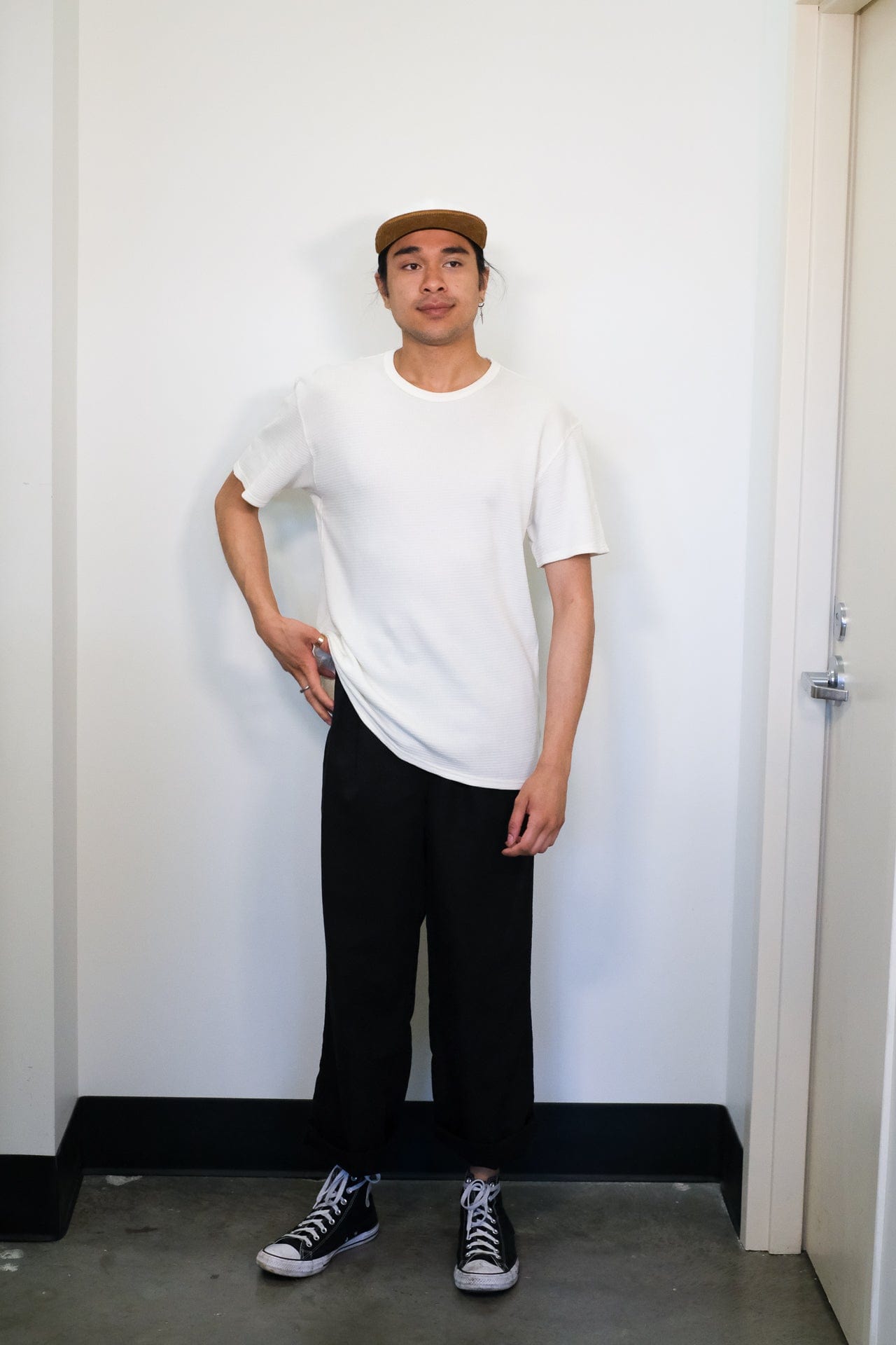 Box Knit T-Shirt - Milk