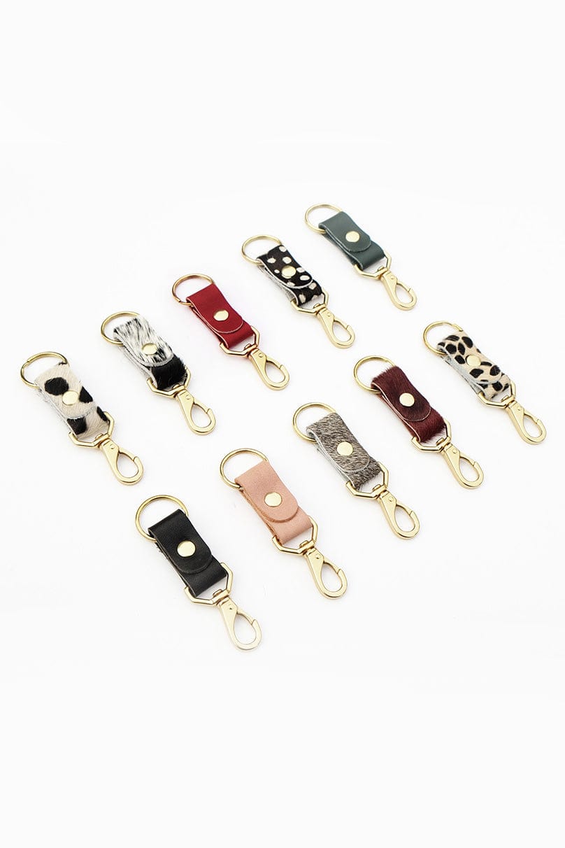 Keychain - Checkered Hair On Hide