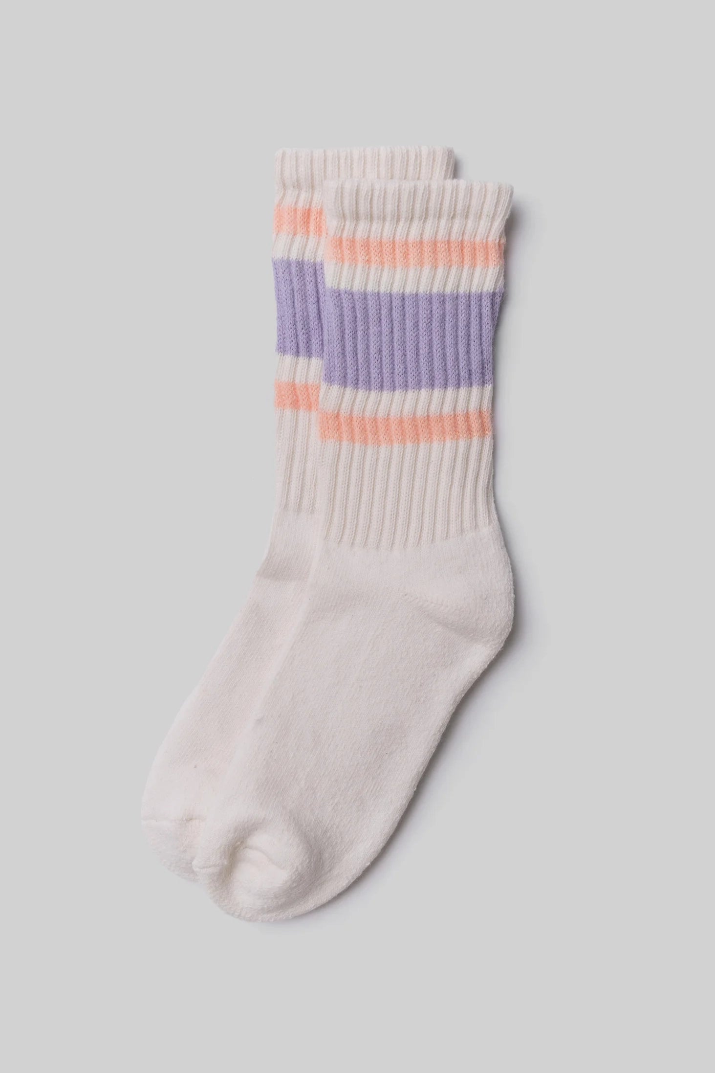 Retro Stripe Crew - Lilac / Peach