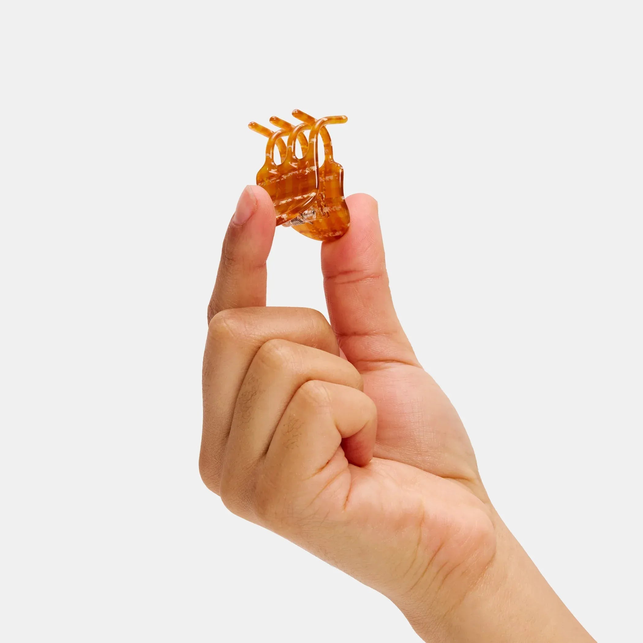 Mini Claw - Caramel Plaid