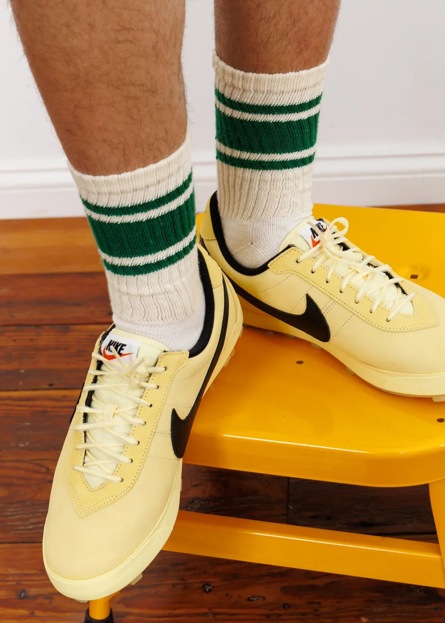 Mono Stripe Crew - Kelly Green