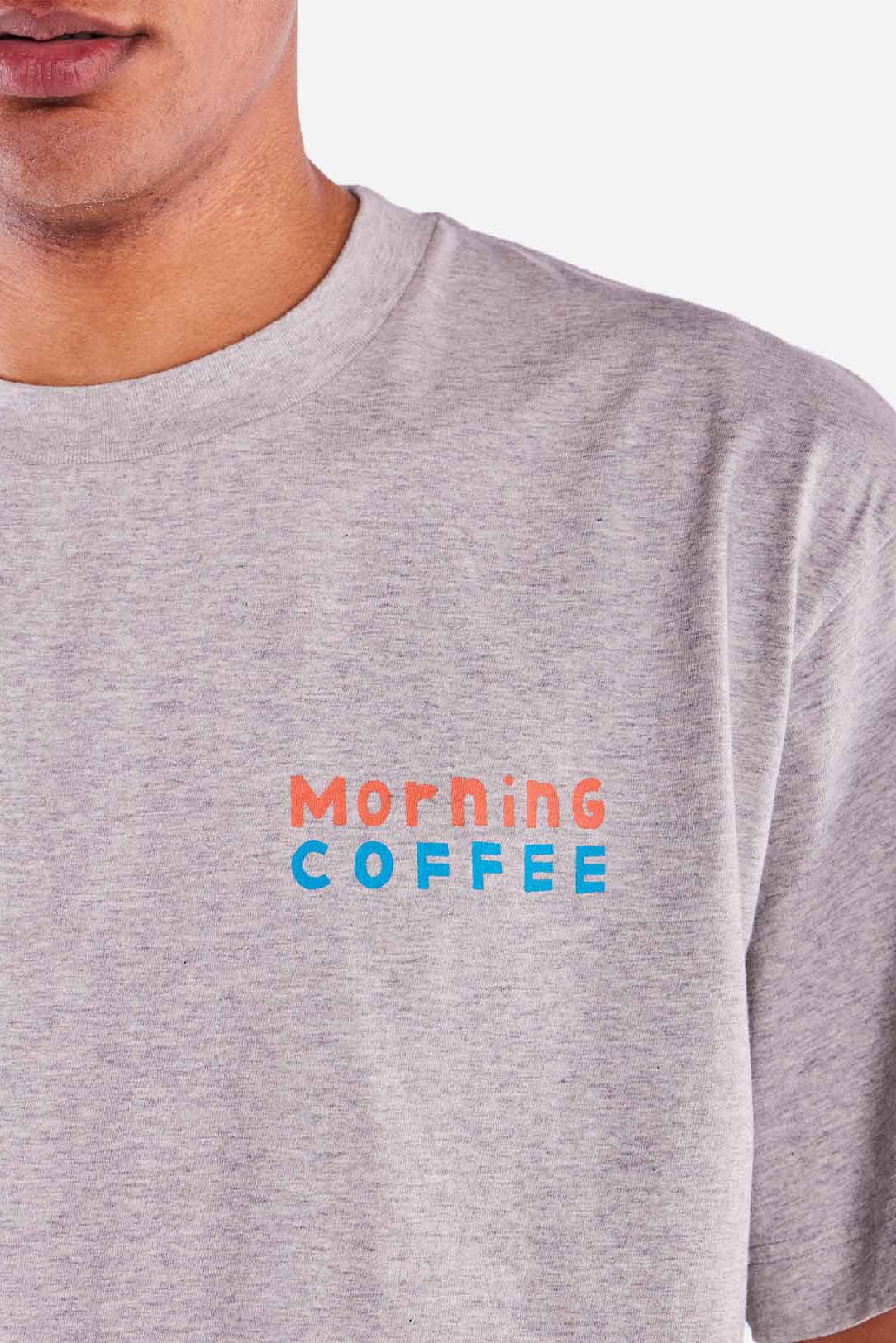 Morning Coffee T-Shirt - Heather Grey