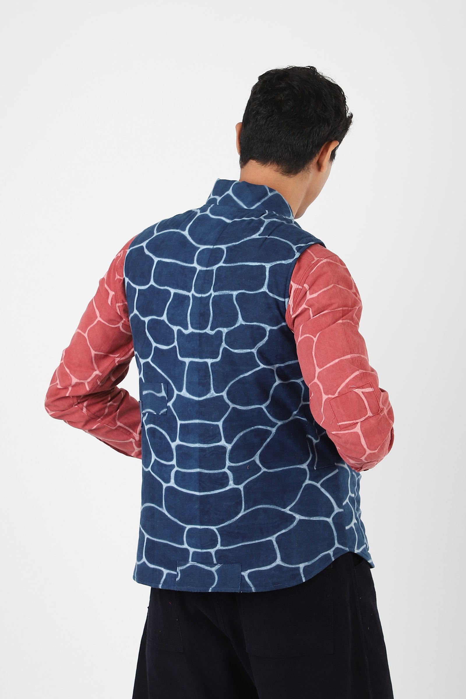 Leo Vest - Indigo Shibori