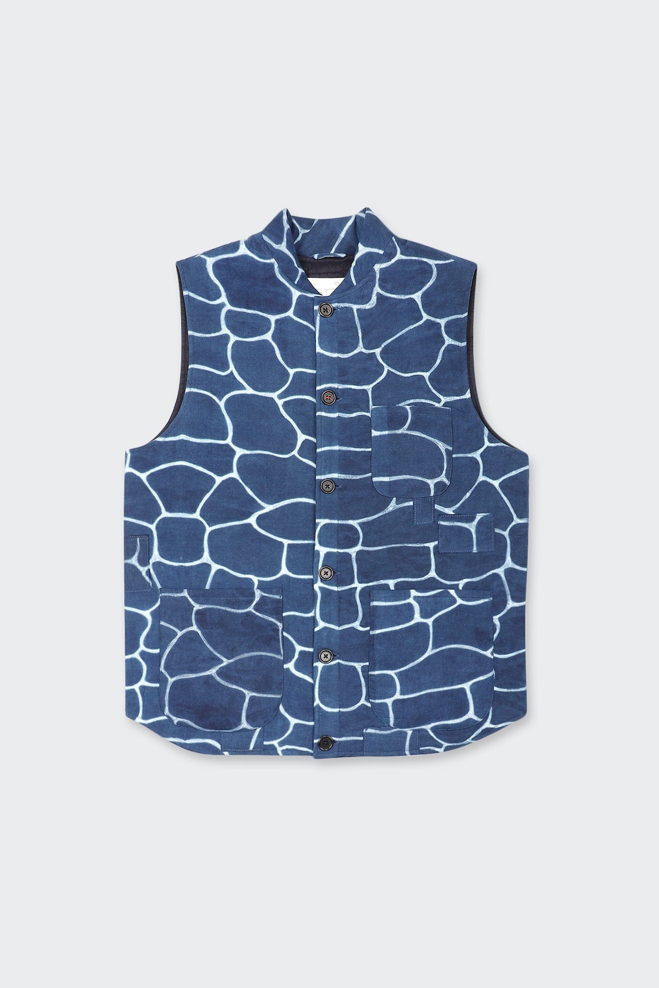 Leo Vest - Indigo Shibori