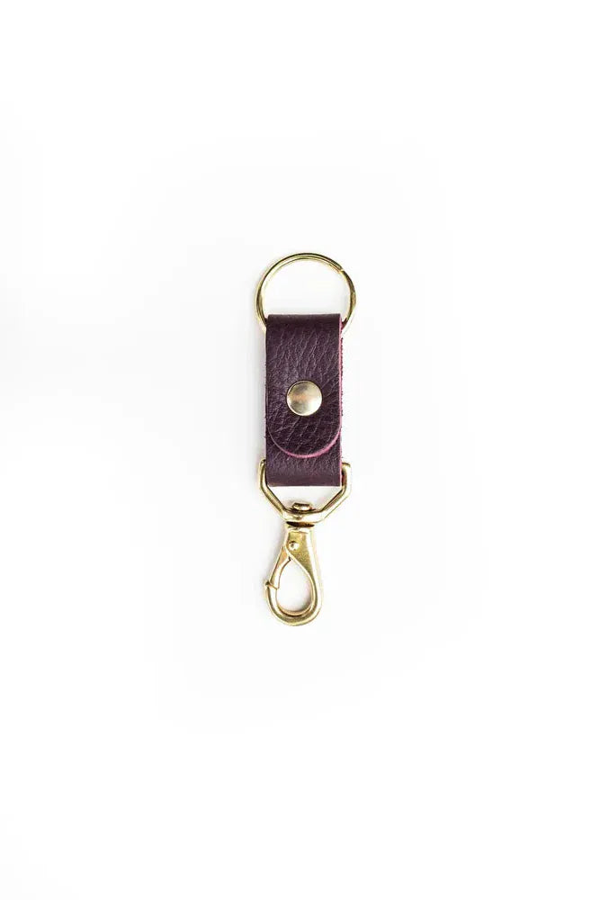 Keychain - Plum Leather