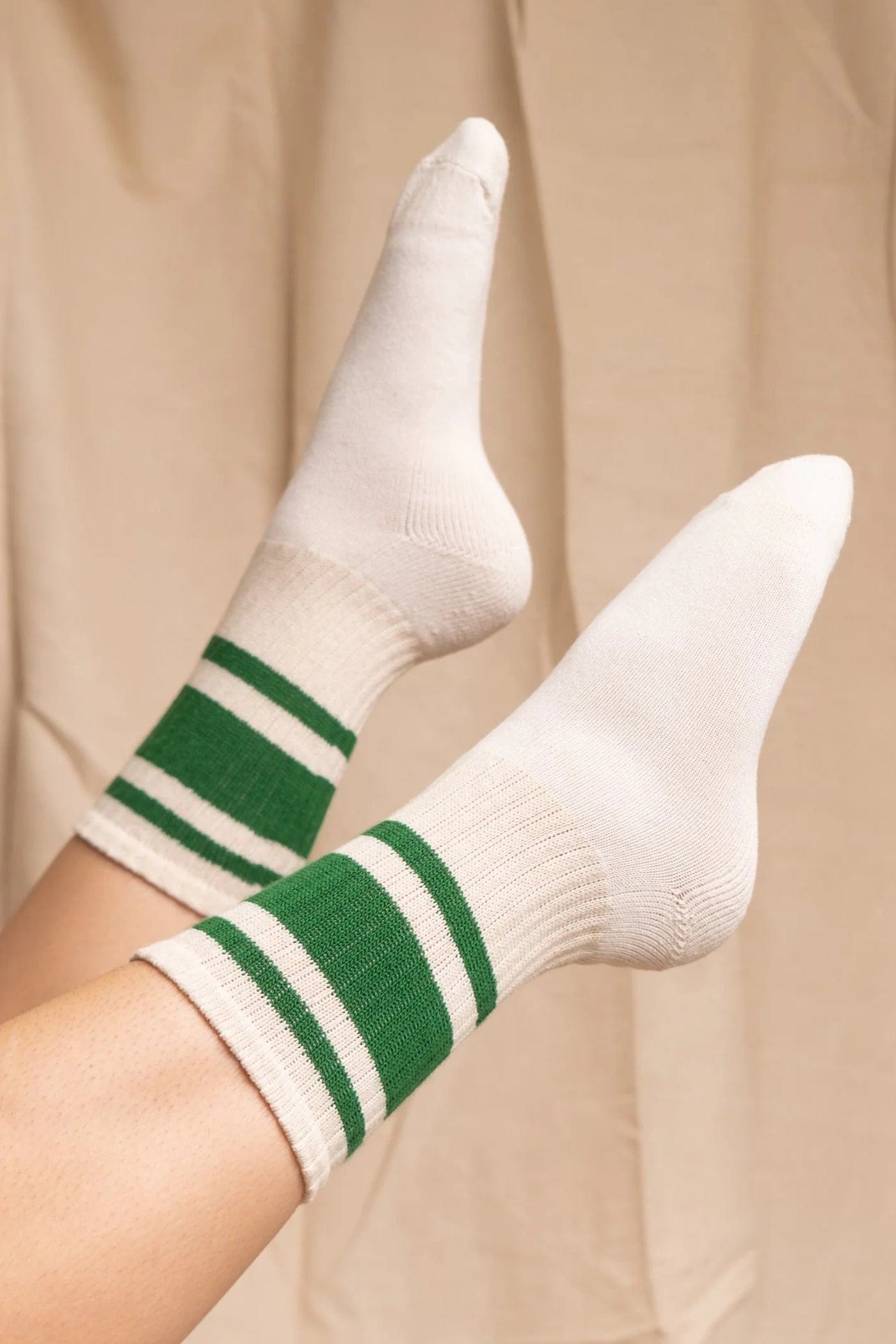 Mono Stripe Crew - Kelly Green