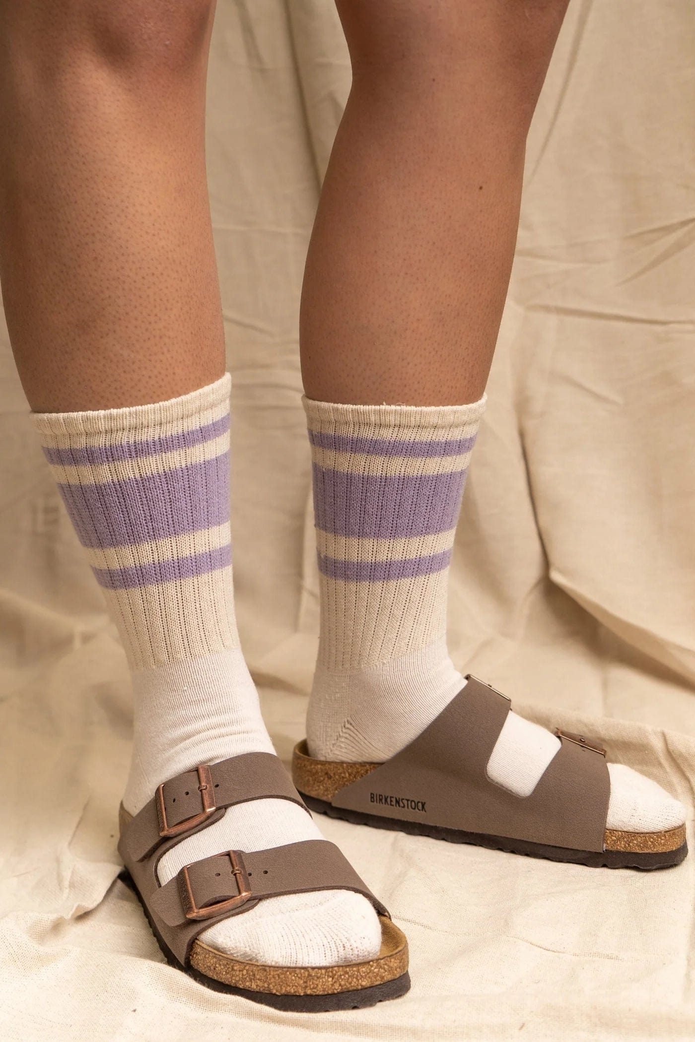 Mono Stripe Crew - Lavender