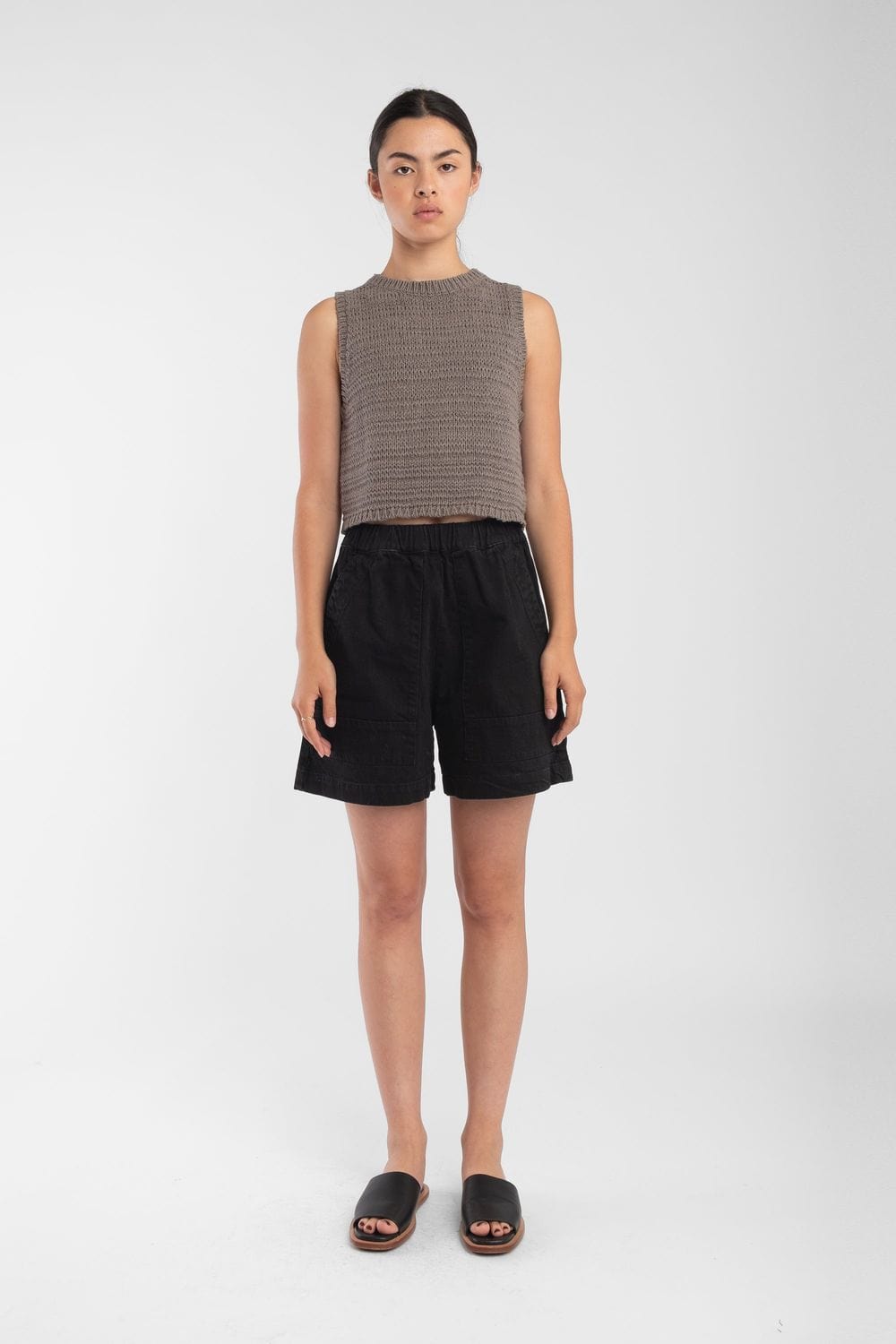Ribbon Tank - Fog Green