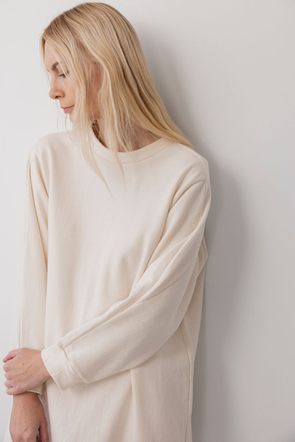 Sweatshirt Dress - Natural
