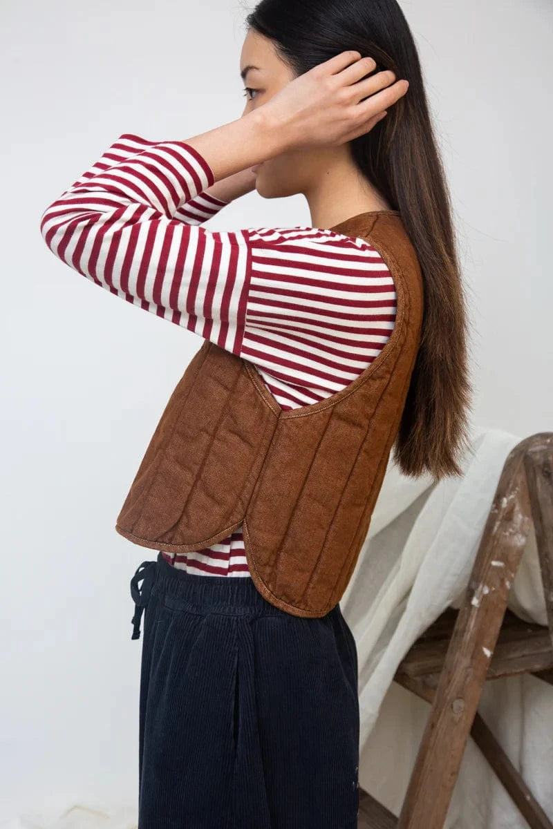 Lark Leigh Vest - Bark Brown