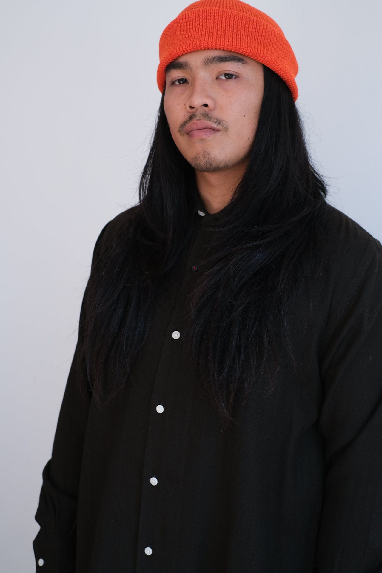 Wool Knit Watch Cap - Safety Orange