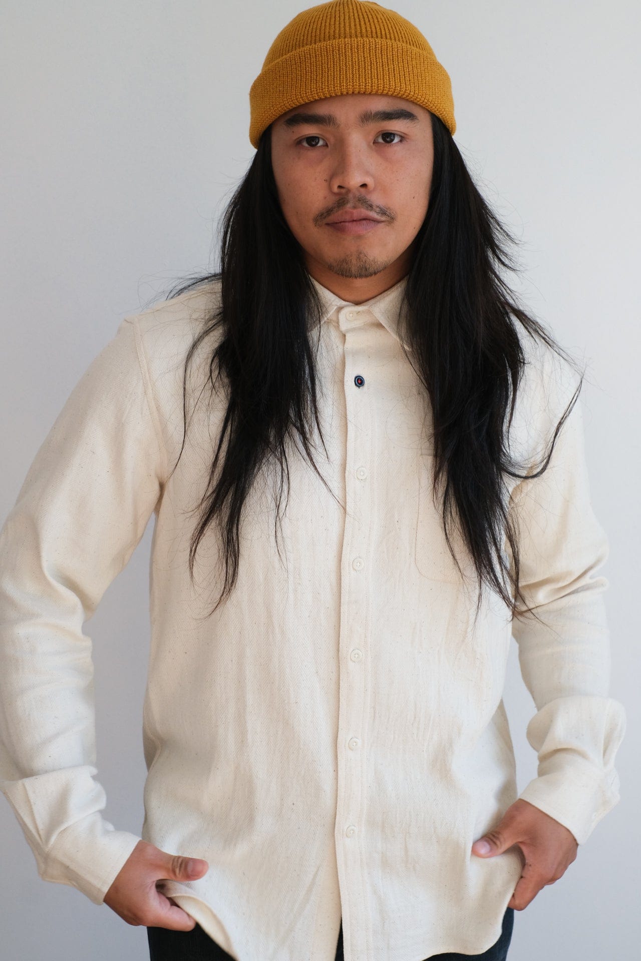 Wool Knit Watch Cap - Old Gold