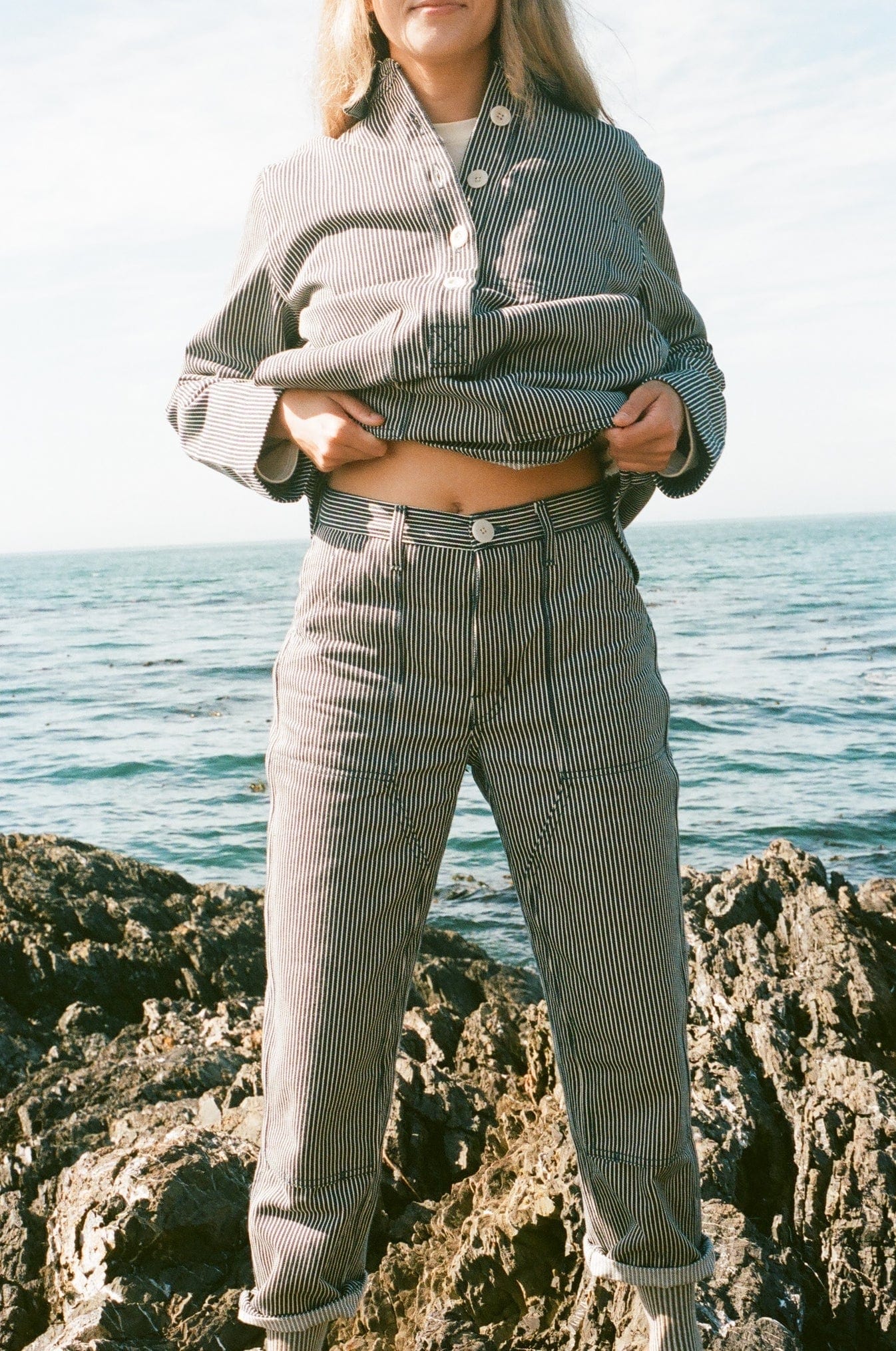 High Tide Pant- Hickory Stripe